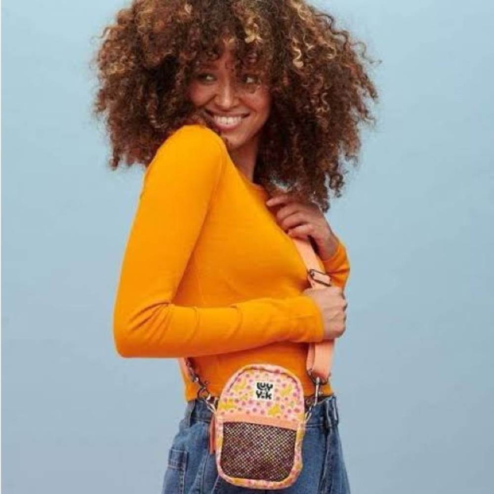 Lucy & Yak Pink and Yellow Floral Pouch Cross Body